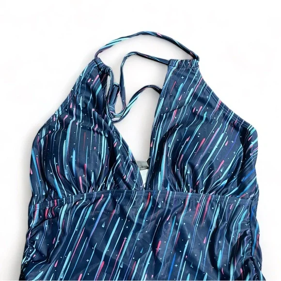 Yonique Women's Swimsuit Blue 2 Pieces Size L | New - Picture 3 of 8